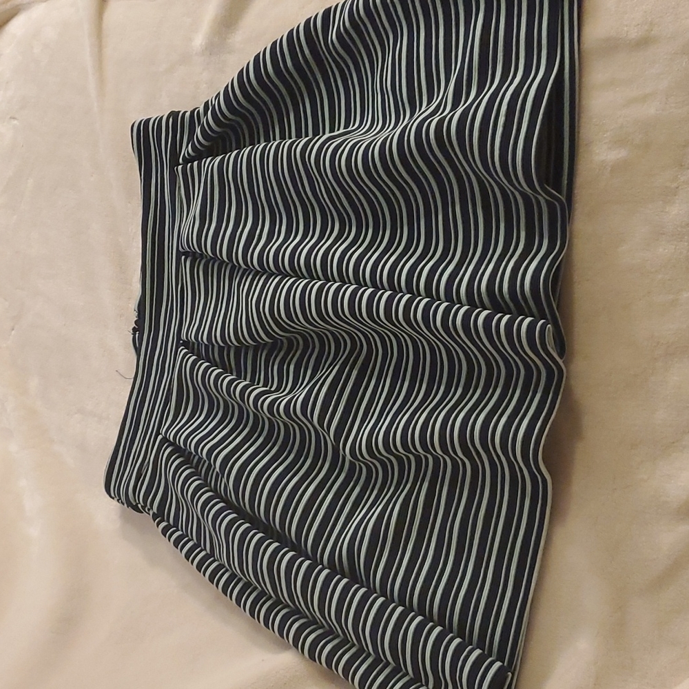 Green and navy blue circle skirt